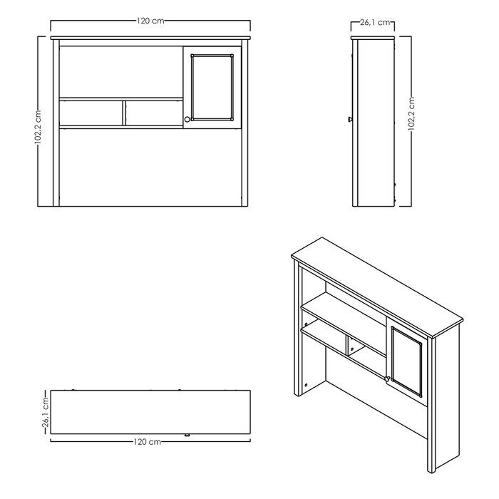 Hanah Home Sento - Mm1.43.21.U1 Unidad de Estudio Gris y Roble